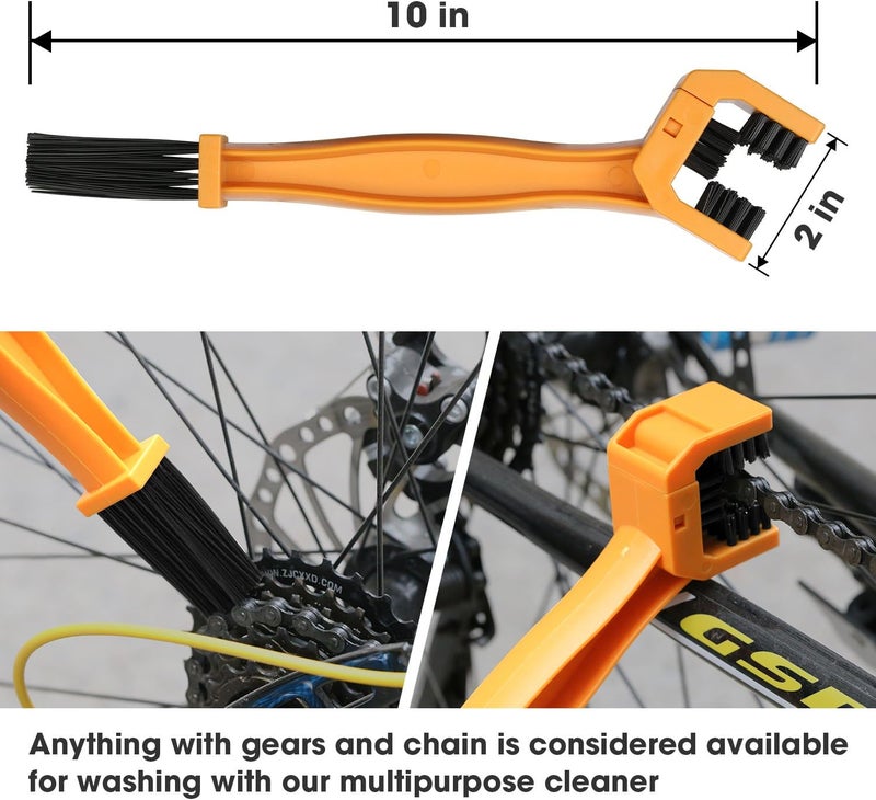 SINGARE 7pcs Bicycle Bike Cleaning Tools Set, Bike Clean Brush Kit Suitable for Mountain, Road, City, Hybrid, BMX and Folding Bike - Image 2